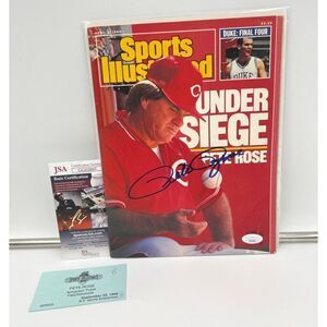 Sports Illustrated Pete Rose Signed Magazine With JSA Authentication No Label